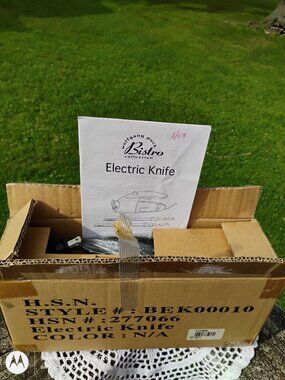 electric knife unused new old stock Wolfgang Puck brand orig package dated 2002